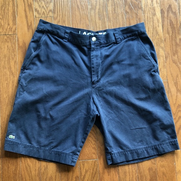 mens navy lacoste shorts